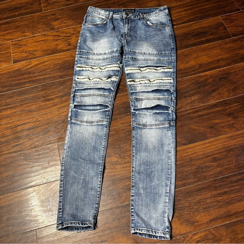 Victorious Distressed Ripped Skinny Denim Jeans